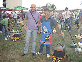 Veljko Frank, ravnatelj Gimnazije (desno)