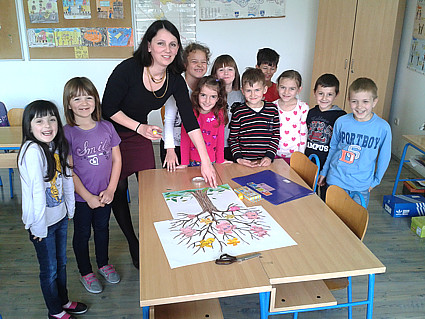 Prvi razred Područne škole Jaruge, učiteljica Vesna Pandurić