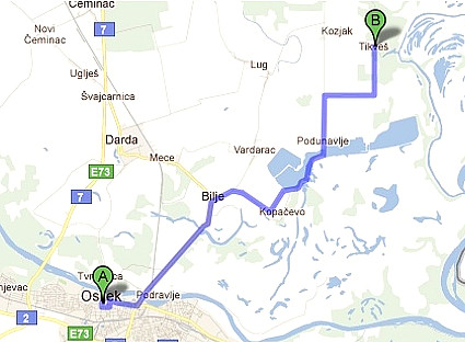 Vožnja biciklom od Osijeka do Tikveša