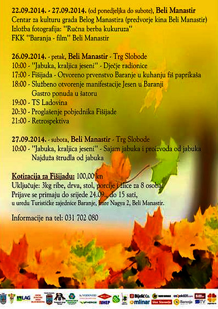 Program od 22. do 27. IX. 2014.