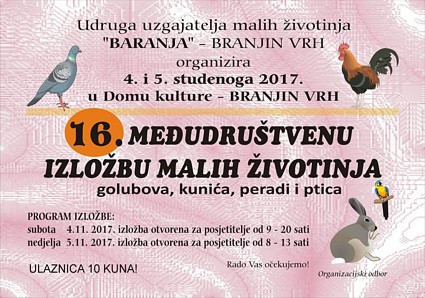 Branjin Vrh, Dom kulture, 4-5. XI. 2017.