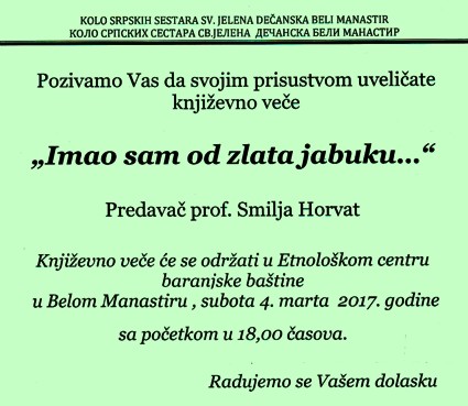 'Imao sam od zlata jabuku...'