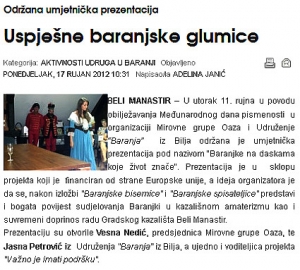 Baranjke na daskama koje život znače - odjeci (2) 