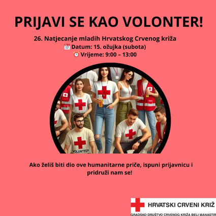 Volonteri se traže u nekoliko kategorija