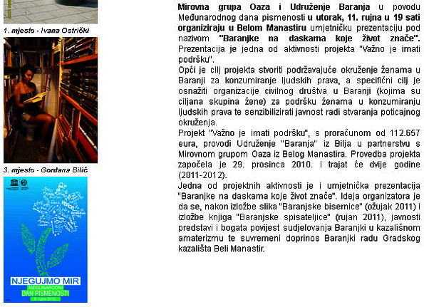 Web-stranica Radio-Osijeka - najava (drugi dio članka) - 10. IX. 2012.