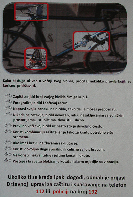 Uputstva za zaštitu bicikla od krađe