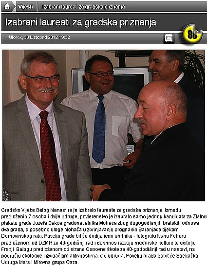 Članak s web-portala Radija Baranja