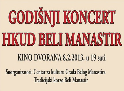 Poziv na Godišnji koncert HKUD-a Beli Manastir