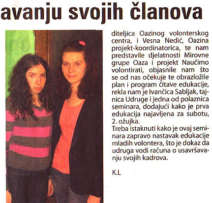 Nastavak članka o Menadžmentu volontera 