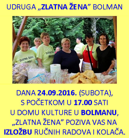 Bolman, Dom kulture, 24. IX. 2016, 17 sati
