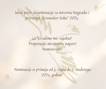 Nominacije se primaju do 5. studenoga 2025. godine!