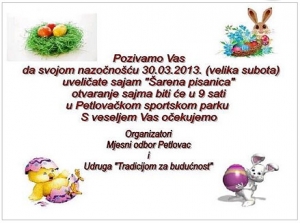 Najava sajma "&Scaron;arena pisanica" u Petlovcu