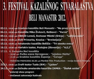 Program belomanastirskog kazališnog festivala 
