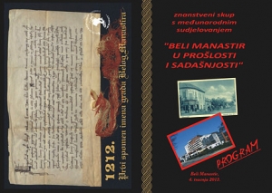 Najava znanstvenog skupa u Belom Manastiru
